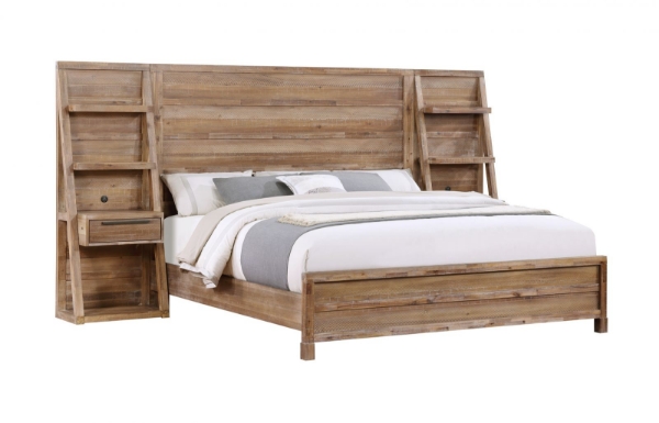 Picture of Byron Bay Brown King Bed with Piers