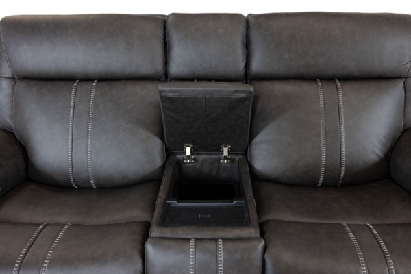 Picture of Cruise Power Grey Loveseat with Heat and Massage