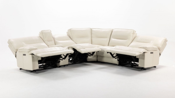 Picture of Flint II 6 Piece Cream Power Sectional