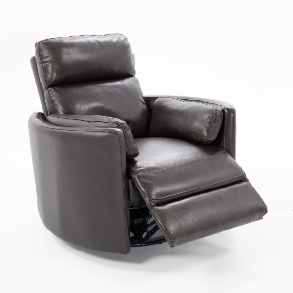Picture of Radius Brown Leather Power Swivel Recliner